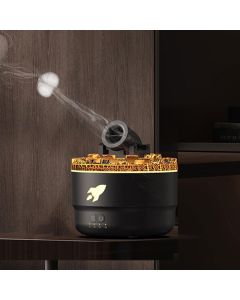 Umidificatore Diffusore di Oli Essenziali con Effetto Anelli di Fumo e Luci LED Colorate