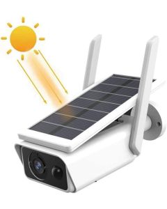 Telecamera di Sorveglianza Wireless Esterno con Alimentazione Solare, 4MP, Visione Notturna a Colori e Rilevamento Movimento PIR