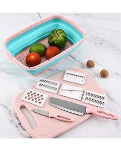 Tagliere da cucina taglieri multifunzione 9 in 1 tagliere pieghevole salvaspazio kit taglia frutta e verdura