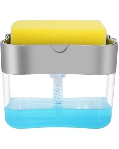 Dispenser di sapone per piatti per cucina con porta spugna