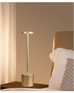 Lampada da Tavolo Ricaricabile LED Touch Sensor, 3 Livelli di Luminosità Regolabili, Design Moderno con Batteria da 1800 mAh (oro)