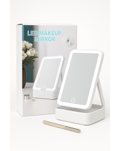 Specchio Trucco con LED Touch– Specchio Make-up Regolabile da Tavolo con Luce Bianca