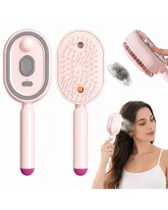 Spazzola Elettrica Districante e Massaggiante per Capelli Ricaricabile USB-C – Anticrespo con Massaggio del Cuoio Capelluto
