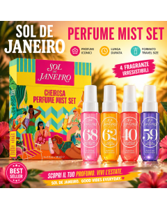Sol de Janeiro Cheirosa Perfume Mist Set 4x30ml – Set Profumi Donna 62, 68, 40, 59 – Fragranze Dolci e Tropicali – Idea Regalo