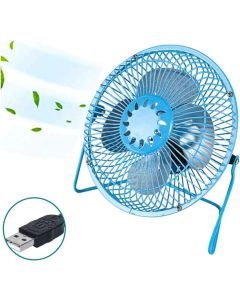 Mini ventilatore da tavolo in metallo alimentazione con usb