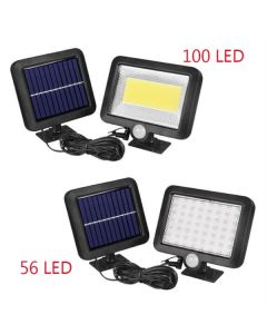 Faretto stradale a luce solare da 30W 100LED COB Lampada solare Lampada da giardino esterna 