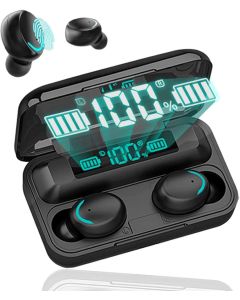 Cuffie Bluetooth 5.0 Senza Fili in Ear Impermeabile Auricolari con Display LED