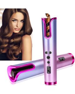 Arricciacapelli Automatico Senza Fili Ricaricabile Professionale Ferro arricciacapelli Styler Per Capelli Portatile Con LCD Display