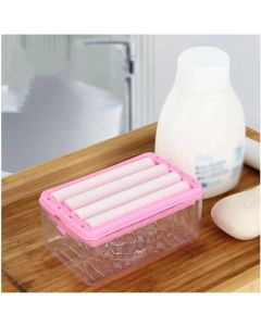 Portasapone multifunzionale mani libere schiuma drenante vassoio portaoggetti strumento per la pulizia per accessori da bagno