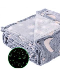 Coperta Magica per bambini plaid in pile con stelle che si illuminano al buio morbida