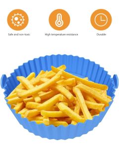 Set 10PZ Vassoi in Silicone da 20 cm per Friggitrice ad Aria – Riutilizzabili, Antiaderenti, Resistenti al Calore fino a 260°C – Adatti anche per Forno, Microonde e Lavastoviglie