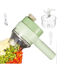 Tagliaverdure elettrico portatile 4 in 1 affettatrice multifunzione per frutta di verdura tagliaverdure a cipolla tagliaverdure per cetriolo affettatrice leggera e comoda per aglio e verdura