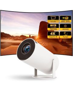 Mini Proiettore  con Android 12 WiFi e Bluetooth Portatile 1080P Full HD – 18000 Lume da Esterno e Soffitto