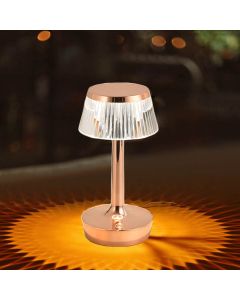 Lampada da tavolo ristorante led wireless dimmerabile con batteria lampada da scrivania bar decorazione ricaricabile touch con paralume in cristallo acrilico