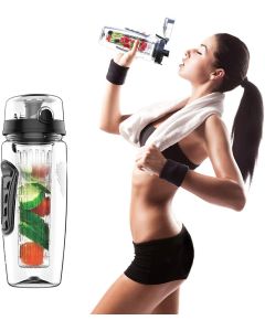 Borraccia per Infusi da 950 ml – Bottiglia Sportiva con Filtro Frutta, Senza BPA, Tappo Antigoccia