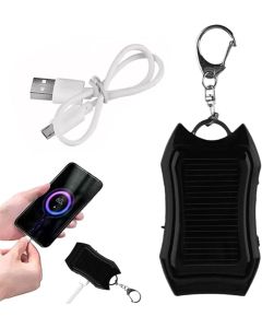 Caricabatterie Solare Portachiavi 1500 mAh con Torcia LED Integrata - Power Bank Portatile per Telefonini, Tablet e Dispositivi Elettronici