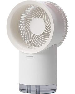 Ventilatore Ricaricabile con Nebbia di Ghiaccio e Luce Notturna – Ventilatore da Tavolo Portatile per Casa, Ufficio, Viaggi e Campeggio