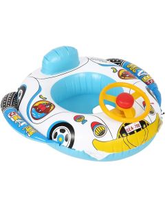 Gonfiabile galleggiante sedile barca, acqua nuoto anello galleggiante, galleggiante auto galleggiante con volante, galleggiante galleggiante per bambini