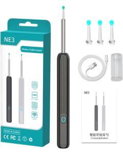 Kit di Pulizia delle Orecchie con Fotocamera HD 1080P, 4 Modalità di Luce e Ricarica USB