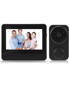 Videocitofono con Monitor, Campanelli e citofoni Visione Notturna, Voce Bidirezionale, Angolo di Visione Ampio Dotato di Uno Schermo IPS da 4,3 pollici
