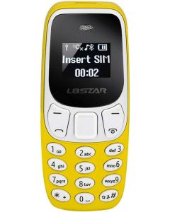 Mini Telefono Cellulare Tascabile L8star BM10 - Dual SIM giallo