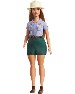 Barbie - Bambola Park Ranger Bionda Curvy Giocattolo da 30.5 cm con Vestito e Cappello di Paglia