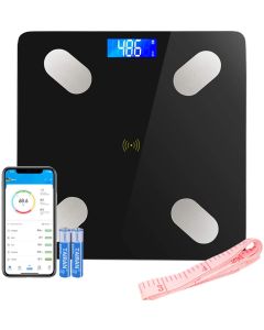 Bilancia Impedenziometrica Pesa Persona Digitale Bluetooth Misura Precisa di Peso, Massa Magra, Massa Muscolare, BMI, Massa Ossea per Dispositivi iOS e Android-400 lbs