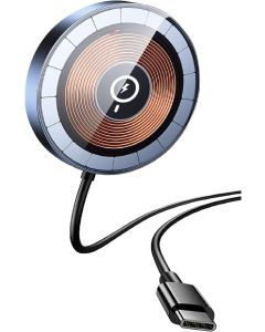 Andowl Q-PD01 - Caricabatterie magnetico wireless da 20W design trasparente e LED 