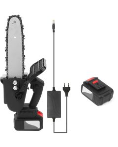 Sega a catena a batteria senza spazzole 24V Batteria  Caricabatterie rapido incluso Kit sega elettrica portatile per potatura da 10 pollici