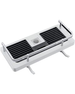 Mensola per doccia a parete regolabile cestello portaoggetti per cucina da bagno montato su tubo flessibile contenitore per doccia in metallo antiruggine comodo cassettiera a parete