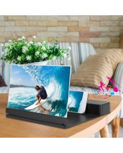 Lente d'Ingrandimento dello Schermo per Telefono con Altoparlante Bluetooth da 10 Pollici – Ingrandimento 3-5X, Audio Stereo