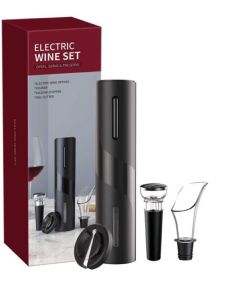 Apribottiglie elettrico set di apribottiglie elettrico con pile tagliapasta stagnola tappo bottiglia di vino versatore di vino per casa ristorante festa come regalo per famiglia