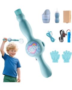 Macchina Elettrica per Bolle con Effetto Nebbia e Luci LED Colorate – Bacchetta Portatile per Feste e Giochi per Bambini