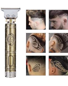 Rasoio Taglia Capelli Regola Barba Trimmer Professionale Elettrico Senza Fili -versione oro con buddha