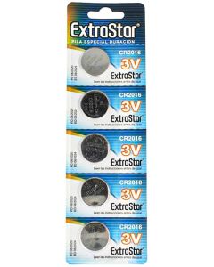 5 Batterie a Bottone Cr2016 Litio 3 V Pile Cr 2016