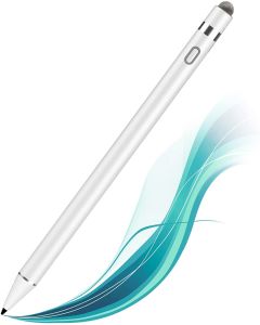 Penna Stilo per Touchscreen Penna Touch Attiva Universale Ricaricabile Capacitiva da 1.5mm Pennino Penna per Cellulari Compatibile per iPad iPhone Samsung Galaxy Huawei LG Android Tablet
