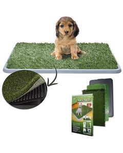 Lettiera Maxi Wc Per Cani E Gatti Cuccioli Di Media Taglia Con Erba Sintetica Assorbente Ottima Per Addestramento Potty Patch 47 x 34 x 6 cm