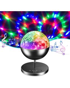 Luci discoteca led con altoparlante telecomandata luci per feste attivate dal musica attivata 360°luci girevoli bluetooth stroboscopiche da palcoscenico