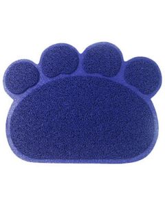 Tappetino antiscivolo animali igienico lettiera cane gatti 30x40 forma zampa blu