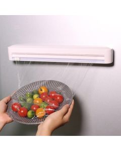 Dispenser e Taglierina per Pellicola Alimentare - Riutilizzabile e Portatile, Compatibile con Pellicole di Plastica e Carta da Forno, Design Compatto e Sicuro