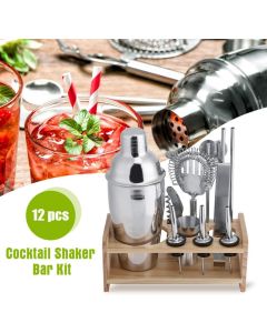 Set Barista Professionale 12 Pezzi 750 Ml Set Shaker per Cocktail Shaker per Bevande Set Brocca da Cocktail per Miscelatore per Vino