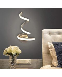 Lampada da parete a spirale a LED Semplice e moderna Creatività Lampada da comodino Camera da letto Lampada da parete Lampada da parete in metallo