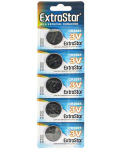 5 Batterie a Bottone Cr2025 Litio 3 V Pile Cr 2025