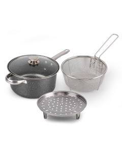 Casseruola in acciaio Multifunzione 3 in 1 diametro 24cm