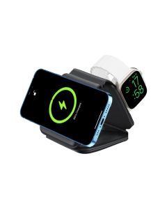 Caricabatterie wireless 3 in 1 pieghevole stazione di ricarica wireless rapida docking station caricatore senza fili