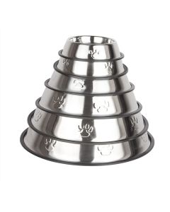 Ciotole per cani in acciaio inox giotole per cani con base in gomma antiscivolo ciotola per acqua e cibo per animale domestico di piccola e media taglia