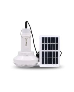 Lampadina LED portatile con pannello solare e gancio