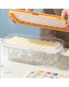Stampo per cubetti di ghiaccio, vaschetta per il ghiaccio in silicone con coperchio rimovibile stampo per cubetti di ghiaccio riutilizzabile creazione di piccoli cubetti di ghiaccio per cocktail