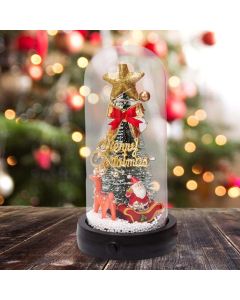 Cupola di Vetro con Luci LED per Natale