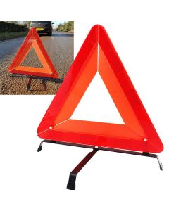 Triangolo di emergenza catarifrangente omologato base sicurezza stradale auto